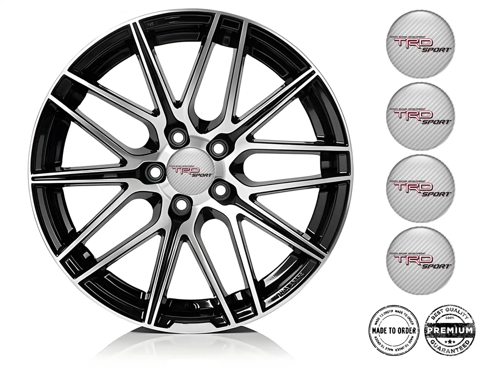 Toyota TRD Wheel Emblem Edition Silicone Stickers for Cars